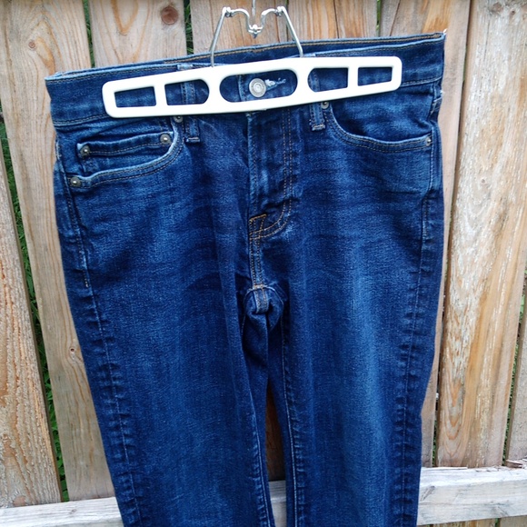 Abercrombie & Fitch Dark Wash Denim Blue Jeans Langdon Slim Stretch - Picture 3 of 11